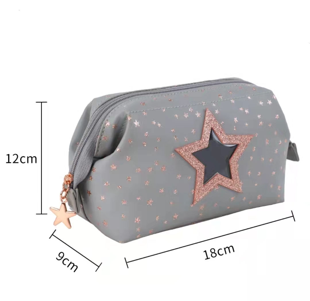 Wholesale OEM PU Cosmetic Bag For Woman Make-up pouch for girls, Customised Storage Bag, Portable bag for lady #GRD465 - Image 2