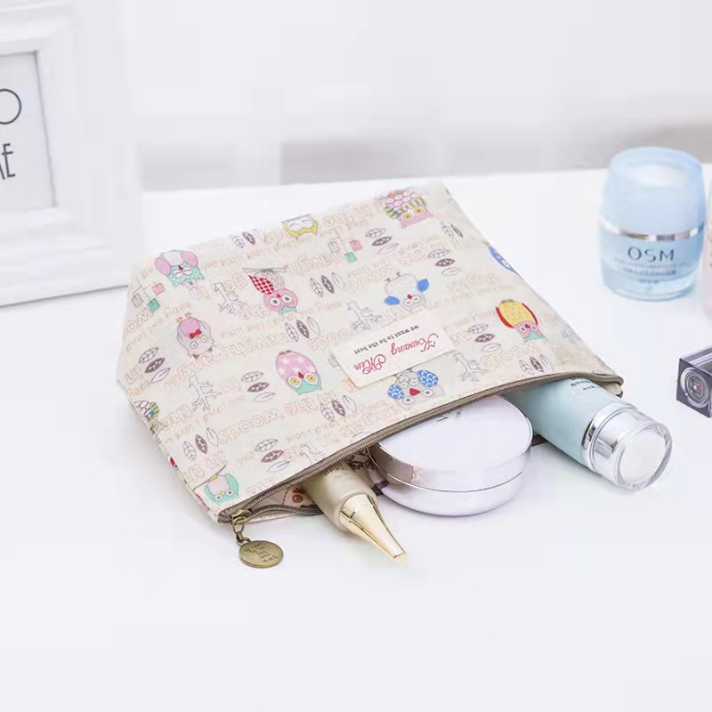 Wholesale Canvas Cosmetic Bag For Woman Make-up pouch for girls, Customised Storage Bag, Portable bag for lady #GRD478 - Image 2